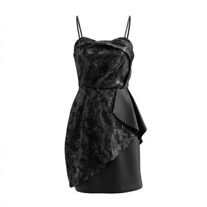 BCBG Generation Black Jacquard Cocktail Dress Size 4